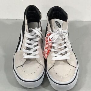 NEW!! Women's Vans Sk8 High Bolt Sneakers Cream/Black Size 9M